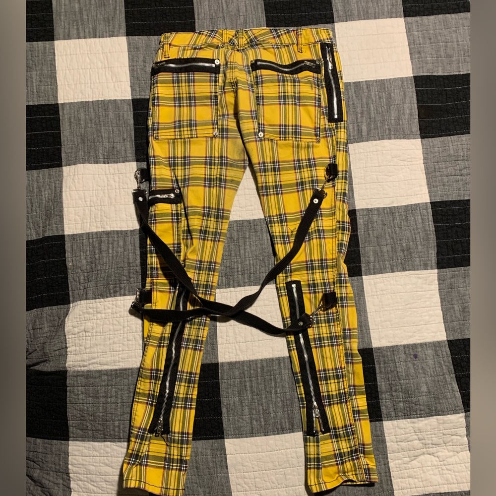Yellow Plaid TRIPP Pants - Tripp Daang Goodman. Size 30, slightly stained